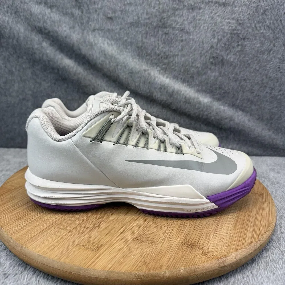 Nike Lunar Ballistec Shoes Womens Size 7.5 White Tennis Sneakers 705291-001